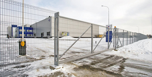 Откатные ворота для панельных ограждений